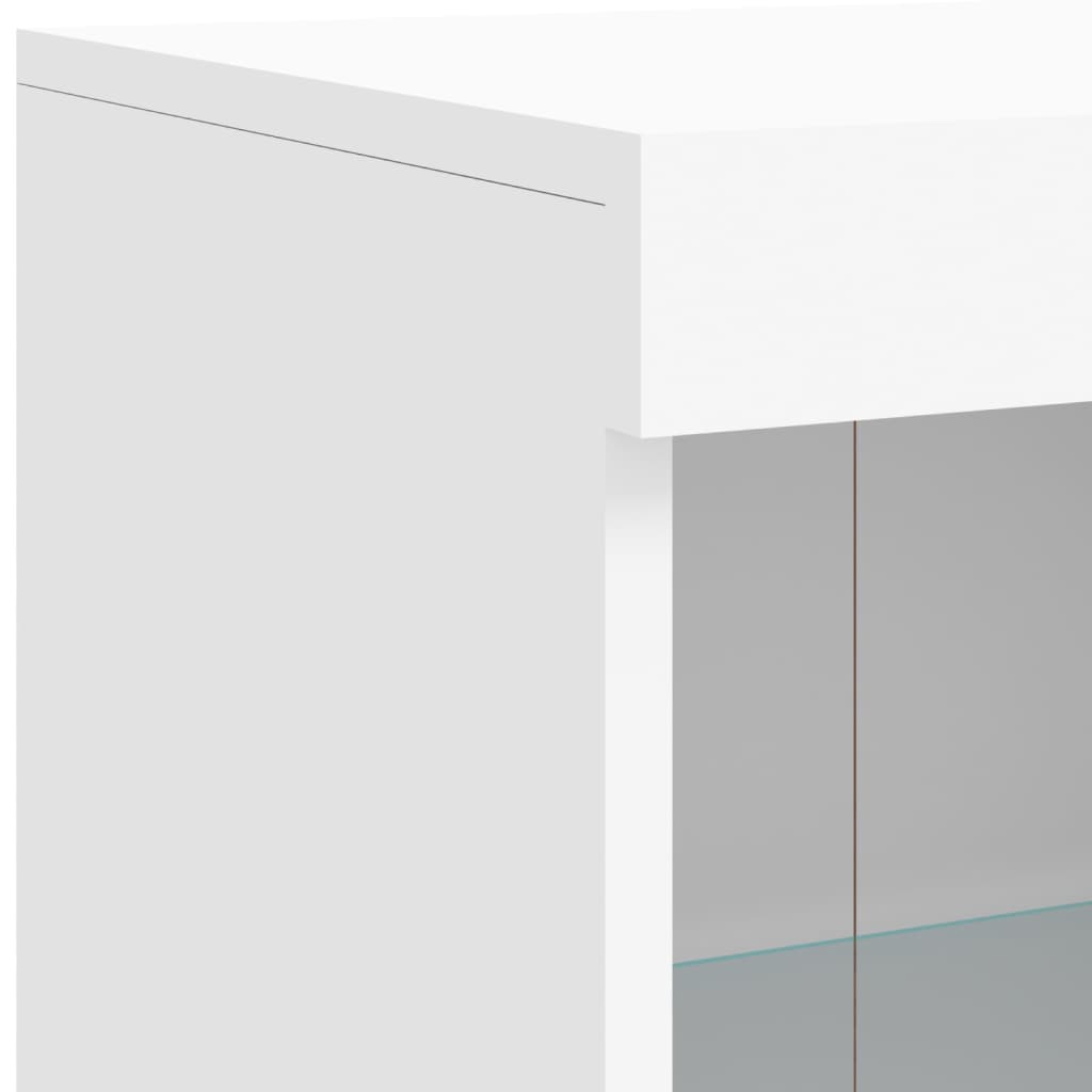 Buffet avec lumières LED blanc 81x37x100 cm - XIOS