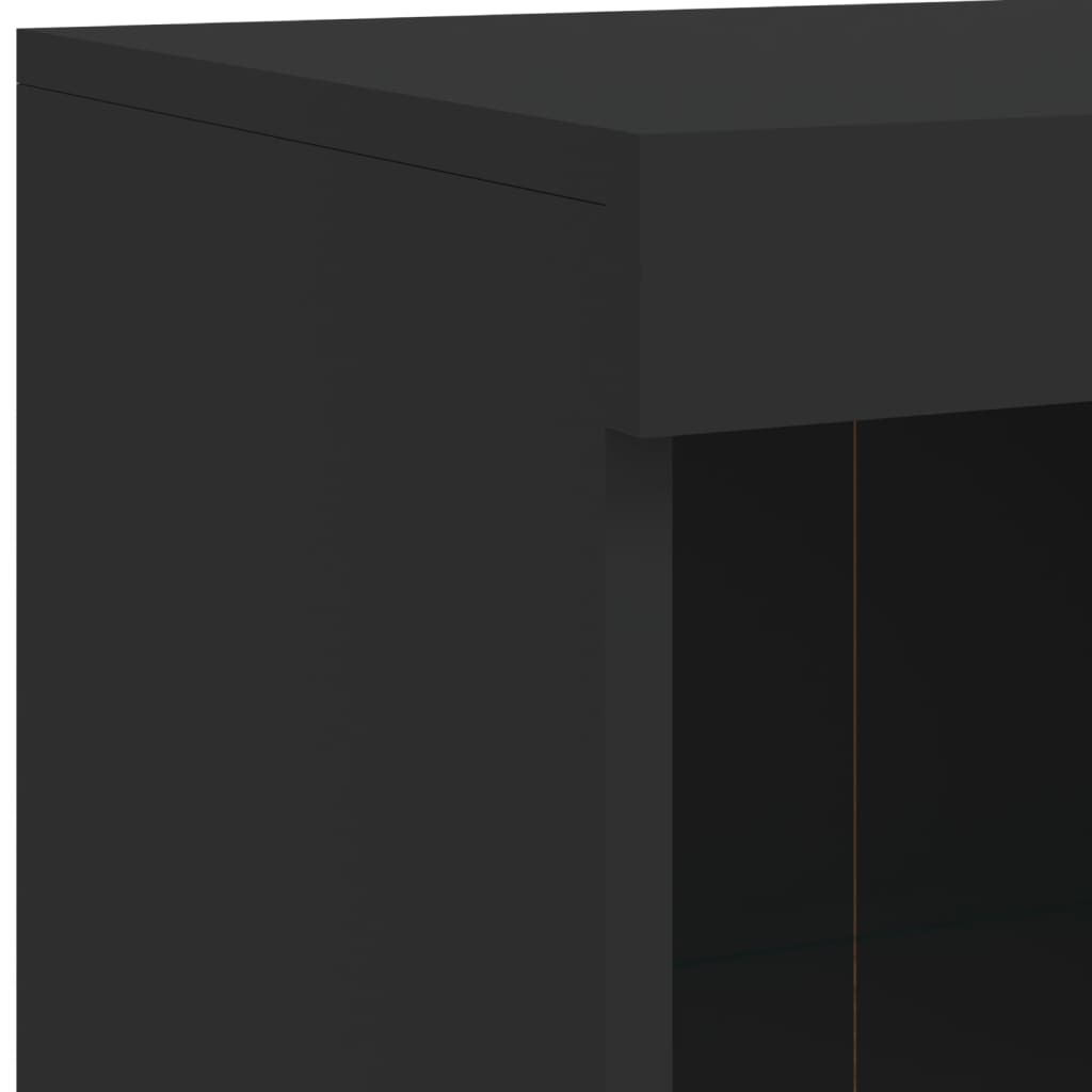 Buffet avec lumières LED noir 81x37x100 cm - XIOS