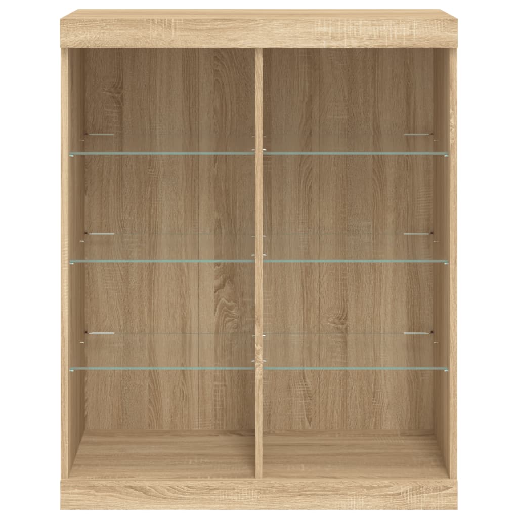 Buffet avec lumières LED chêne sonoma 81x37x100 cm - XIOS