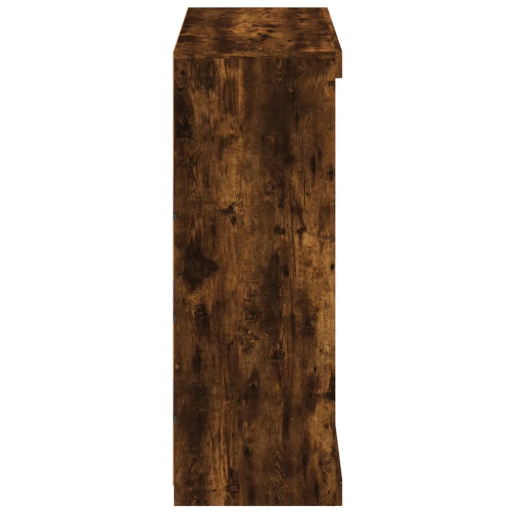 Buffet avec lumières LED chêne fumé 81x37x100 cm - XIOS