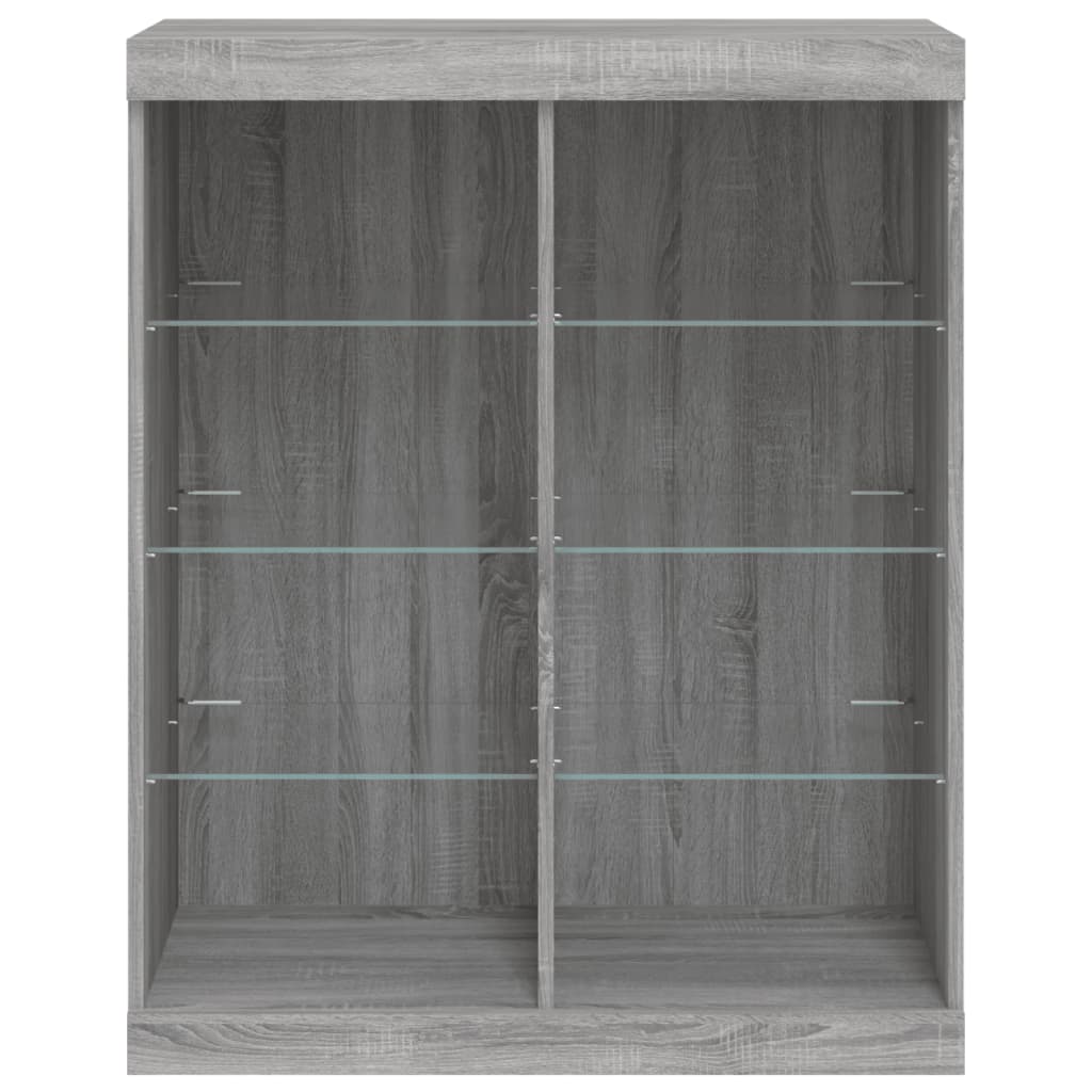 Buffet avec lumières LED sonoma gris 81x37x100 cm - XIOS