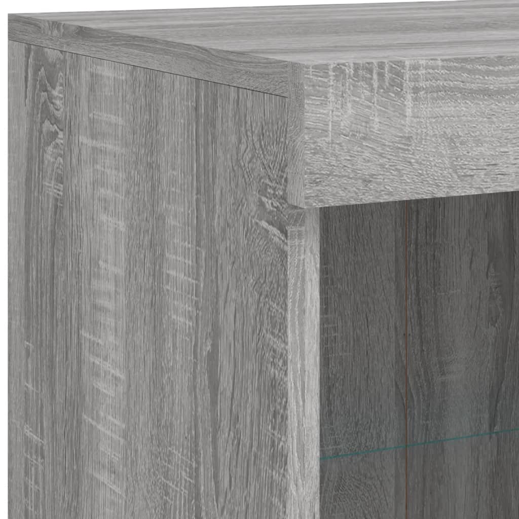 Buffet avec lumières LED sonoma gris 81x37x100 cm - XIOS