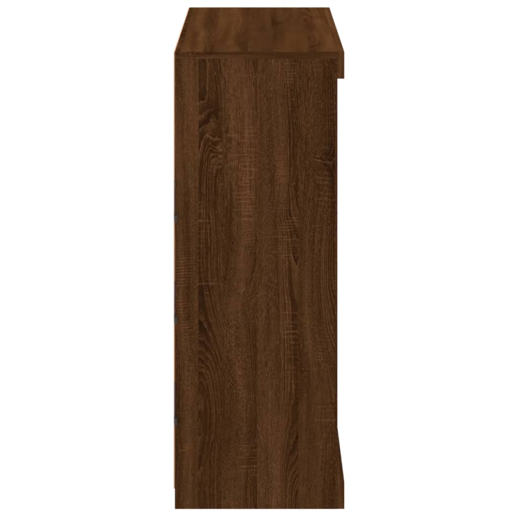 Buffet avec lumières LED chêne marron 81x37x100 cm - XIOS