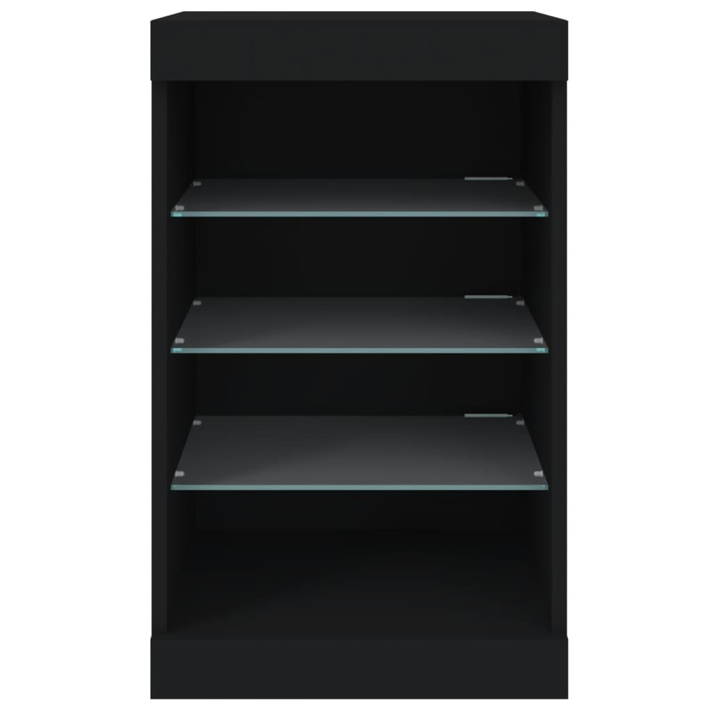 Buffet avec lumières LED noir 41x37x67 cm - XIOS