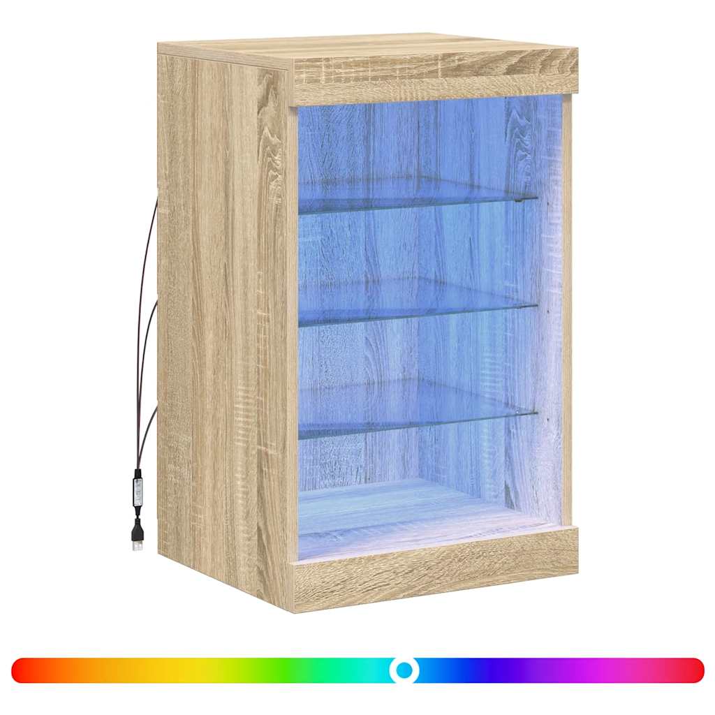 Buffet avec lumières LED chêne sonoma 41x37x67 cm - XIOS