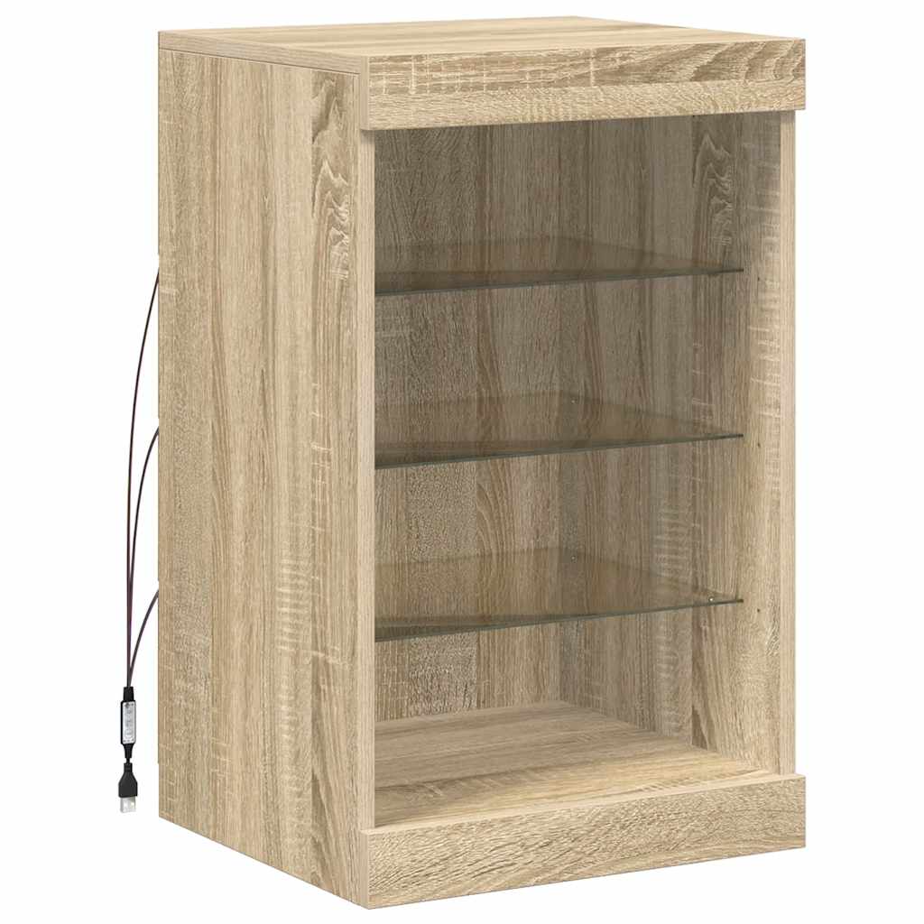 Buffet avec lumières LED chêne sonoma 41x37x67 cm - XIOS