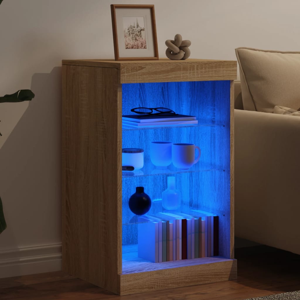 Buffet avec lumières LED chêne sonoma 41x37x67 cm - XIOS