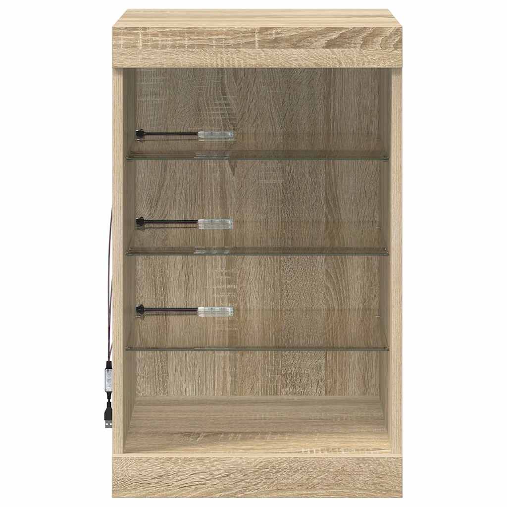 Buffet avec lumières LED chêne sonoma 41x37x67 cm - XIOS