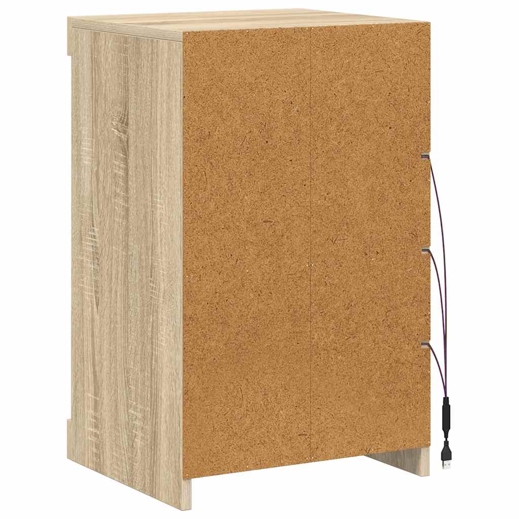 Buffet avec lumières LED chêne sonoma 41x37x67 cm - XIOS