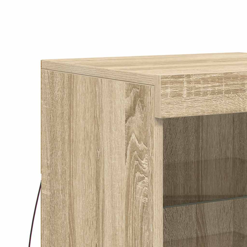 Buffet avec lumières LED chêne sonoma 41x37x67 cm - XIOS