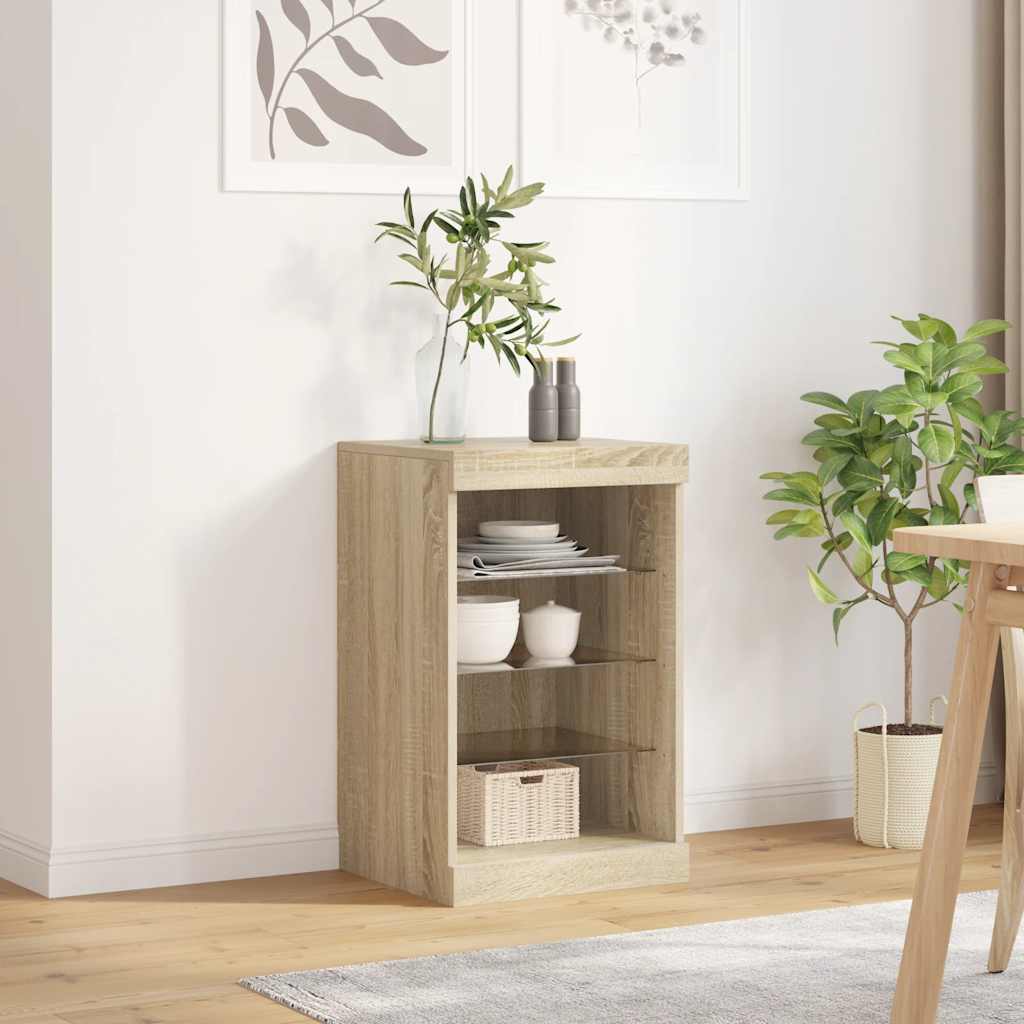 Buffet avec lumières LED chêne sonoma 41x37x67 cm - XIOS