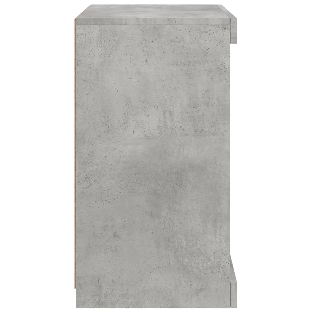 Buffet avec lumières LED gris béton 41x37x67 cm - XIOS