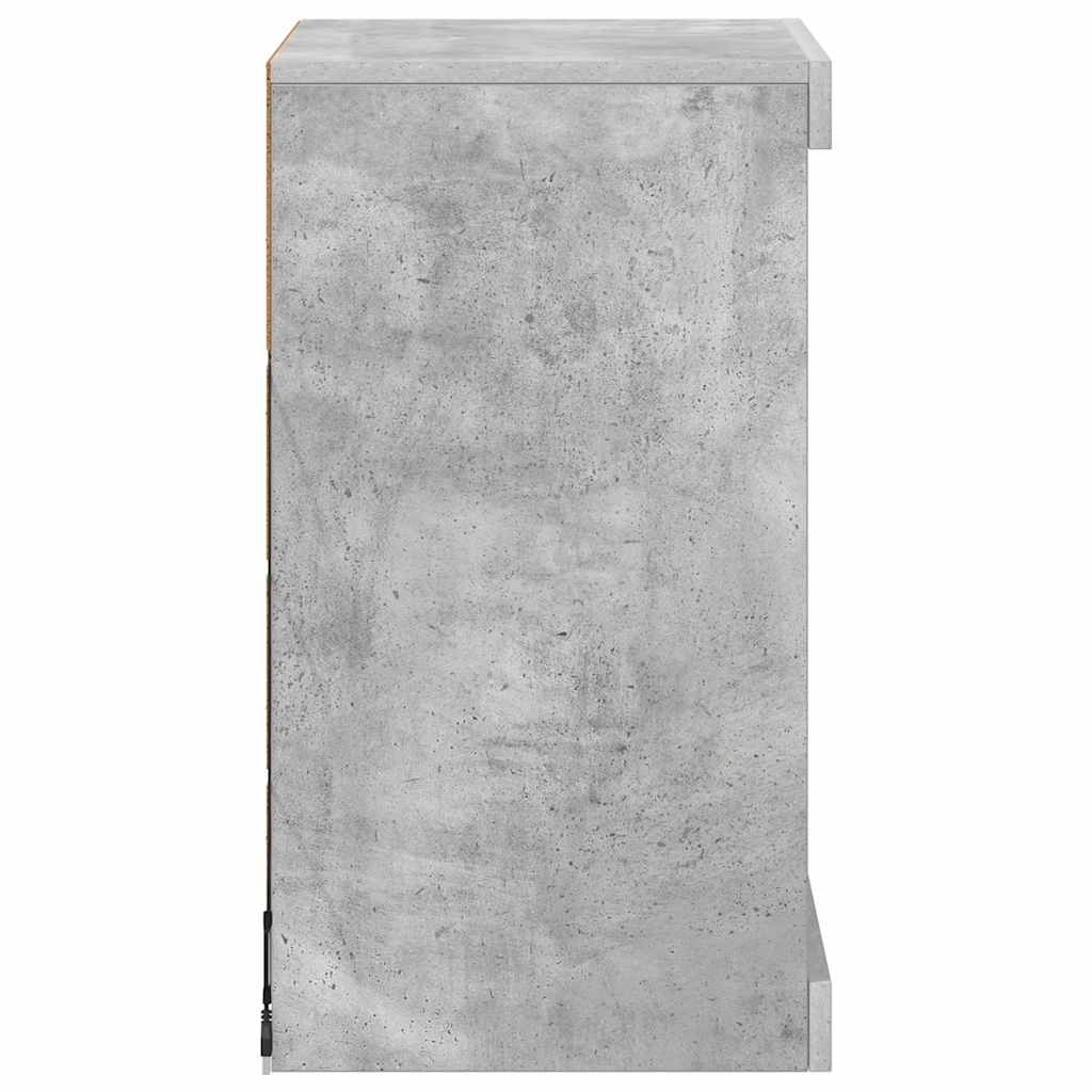 Buffet avec lumières LED gris béton 41x37x67 cm