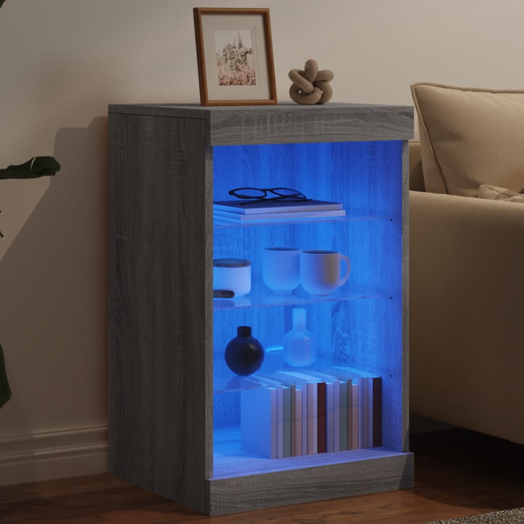 Buffet avec lumières LED sonoma gris 41x37x67 cm - XIOS