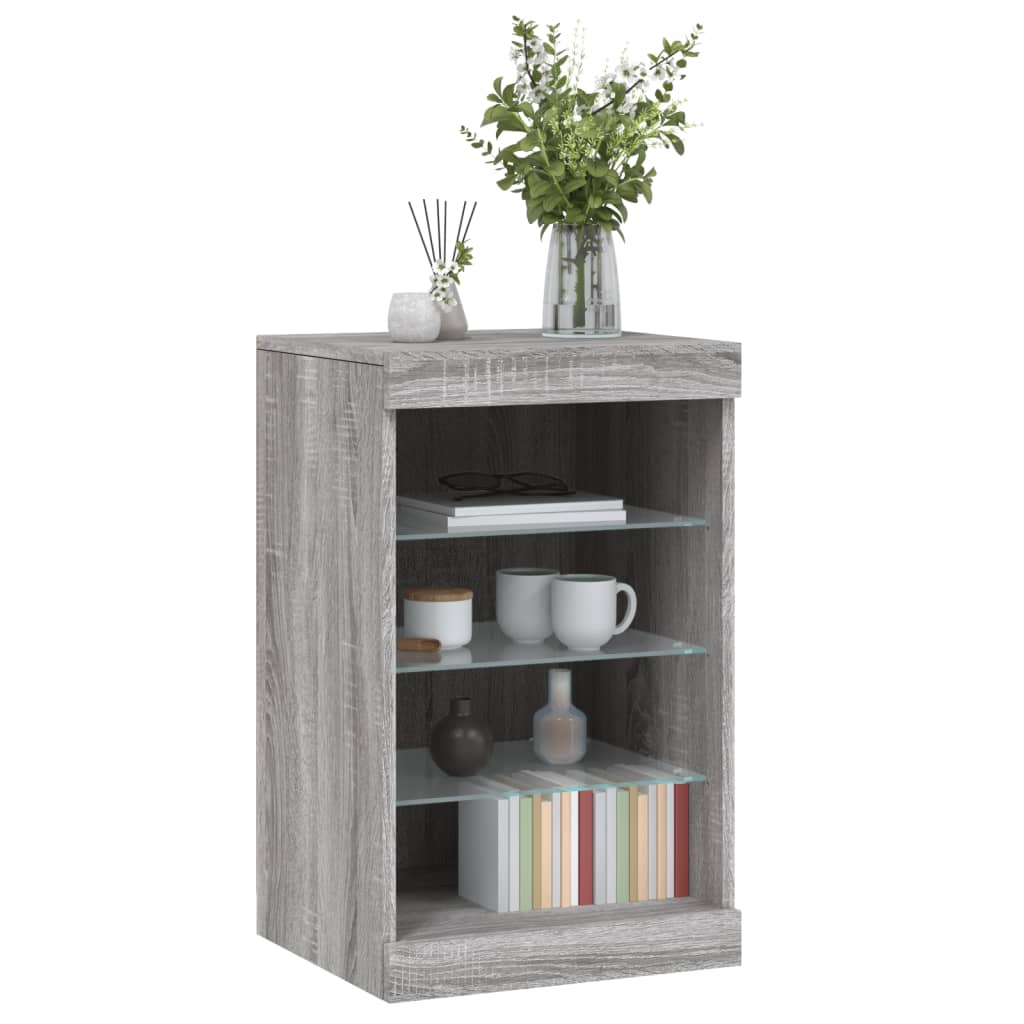 Buffet avec lumières LED sonoma gris 41x37x67 cm - XIOS