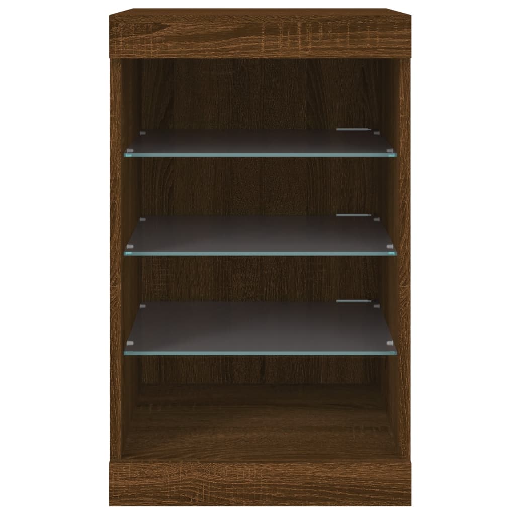 Buffet avec lumières LED chêne marron 41x37x67 cm - XIOS