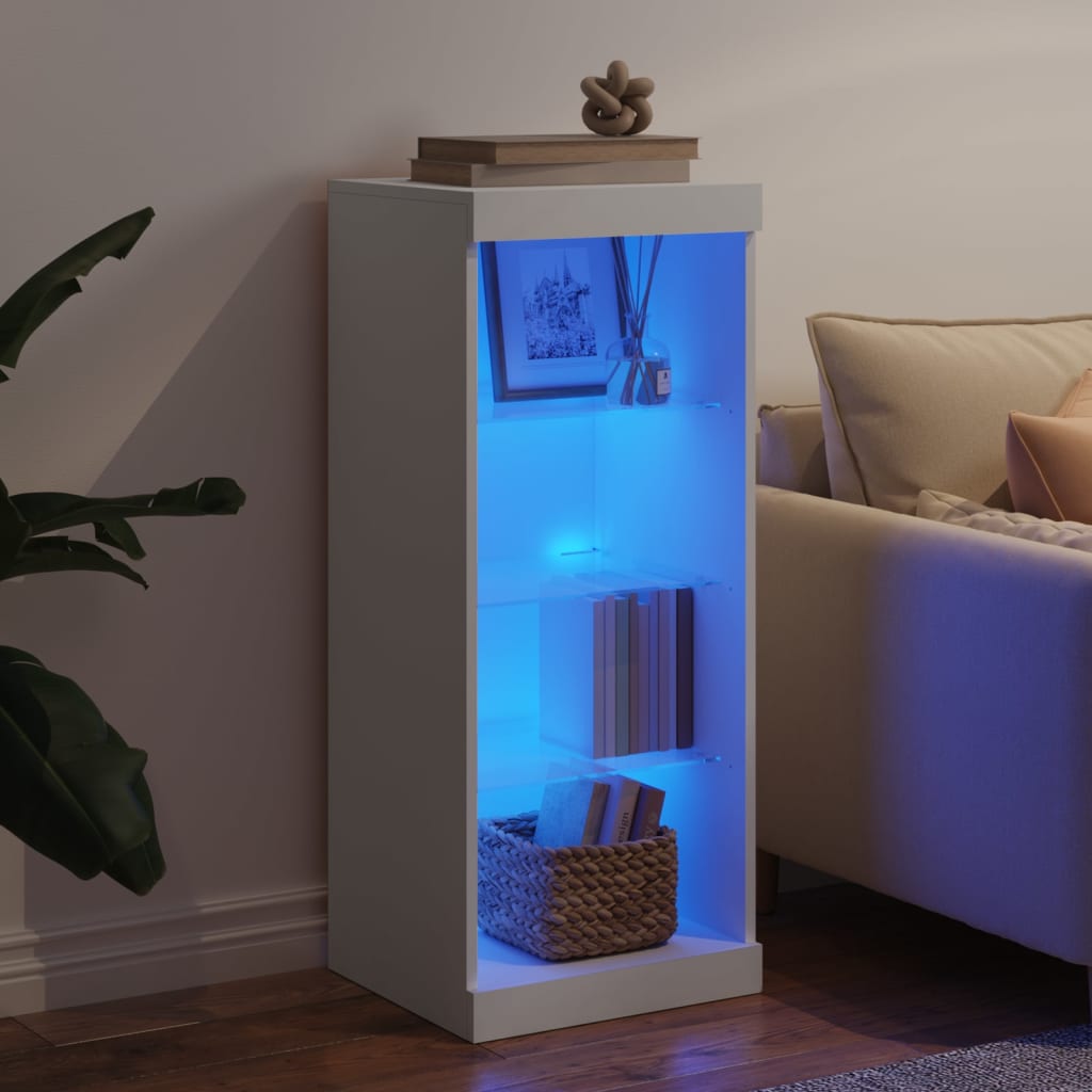 Buffet avec lumières LED blanc 41x37x100 cm - XIOS