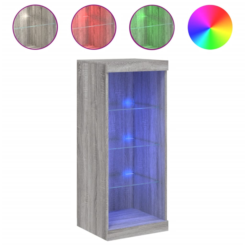 Buffet avec lumières LED sonoma gris 41x37x100 cm - XIOS
