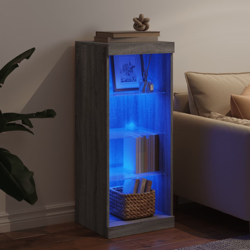Buffet avec lumières LED sonoma gris 41x37x100 cm - XIOS