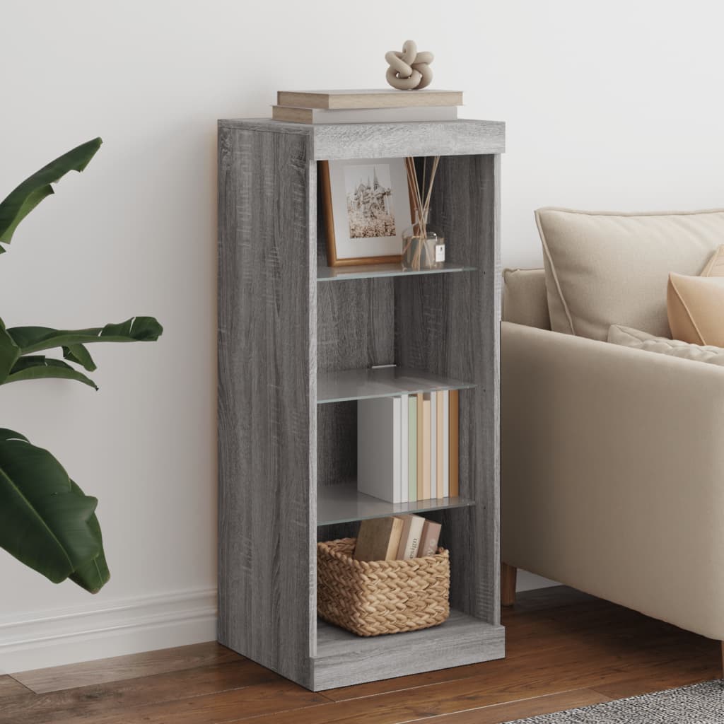 Buffet avec lumières LED sonoma gris 41x37x100 cm - XIOS