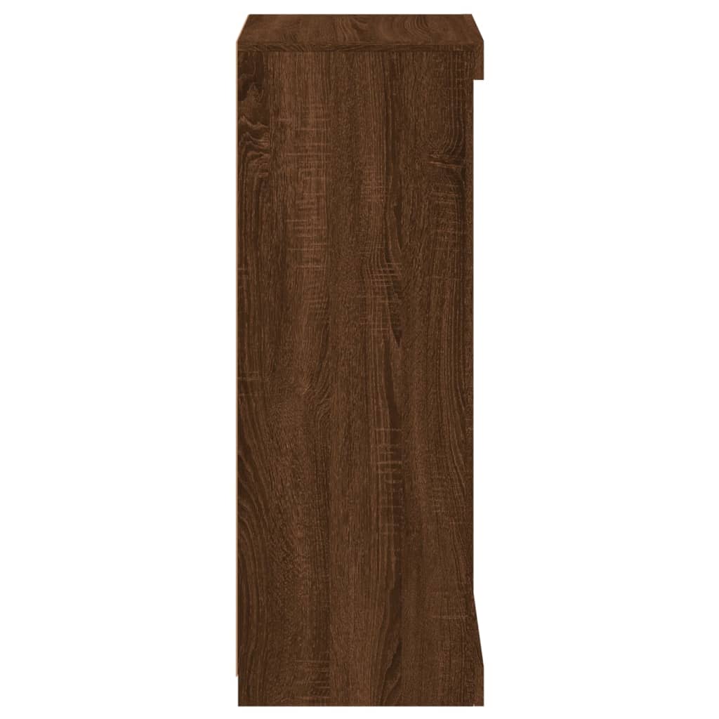 Buffet avec lumières LED chêne marron 41x37x100 cm - XIOS