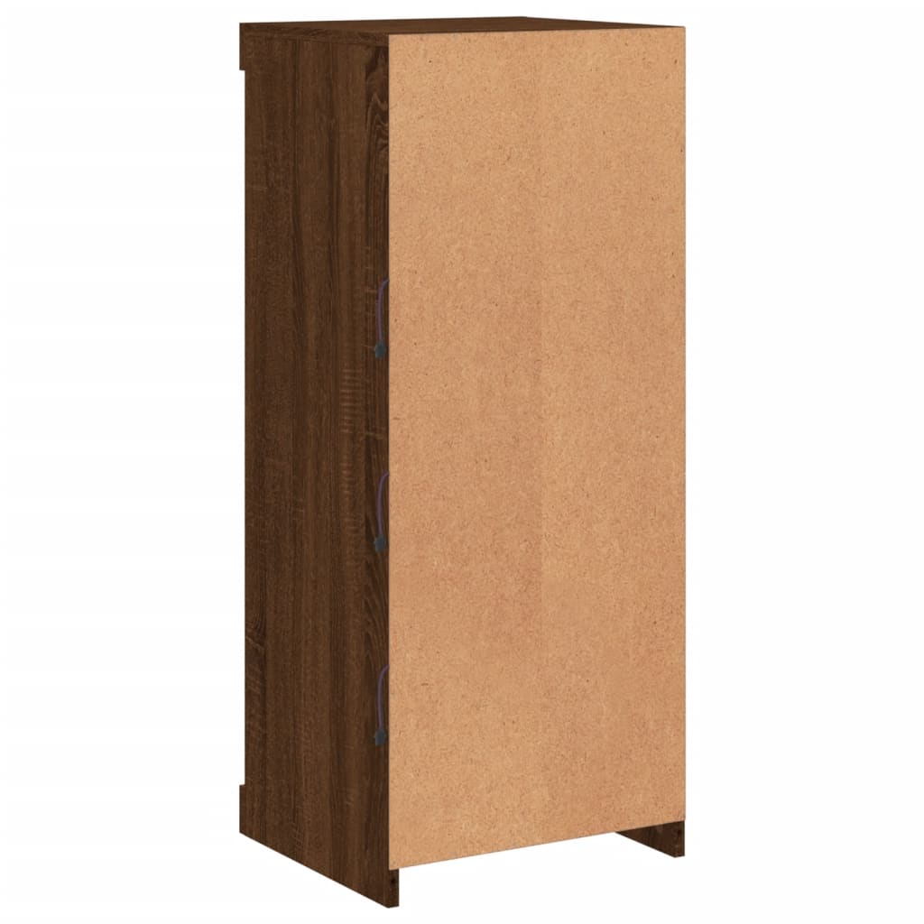 Buffet avec lumières LED chêne marron 41x37x100 cm - XIOS