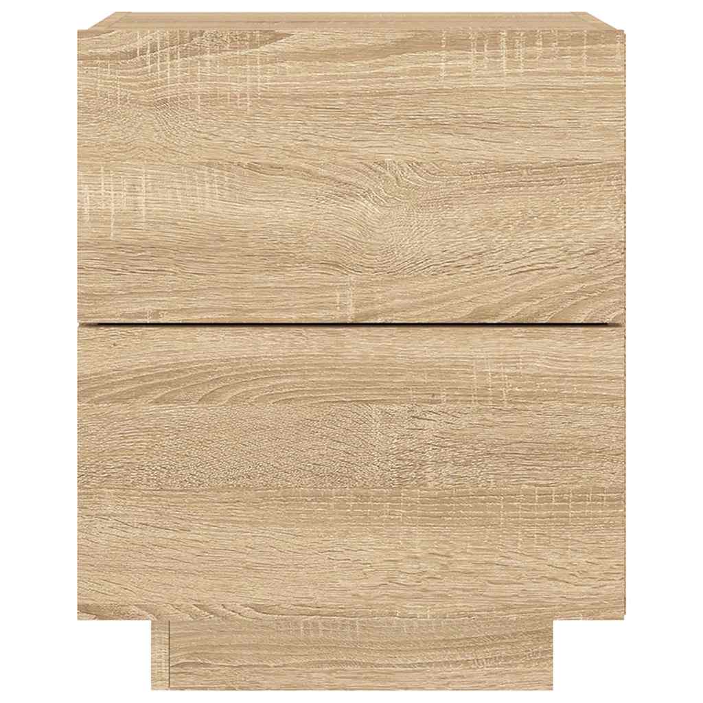 Armoire de chevet avec lumières LED chêne sonoma - XIOS