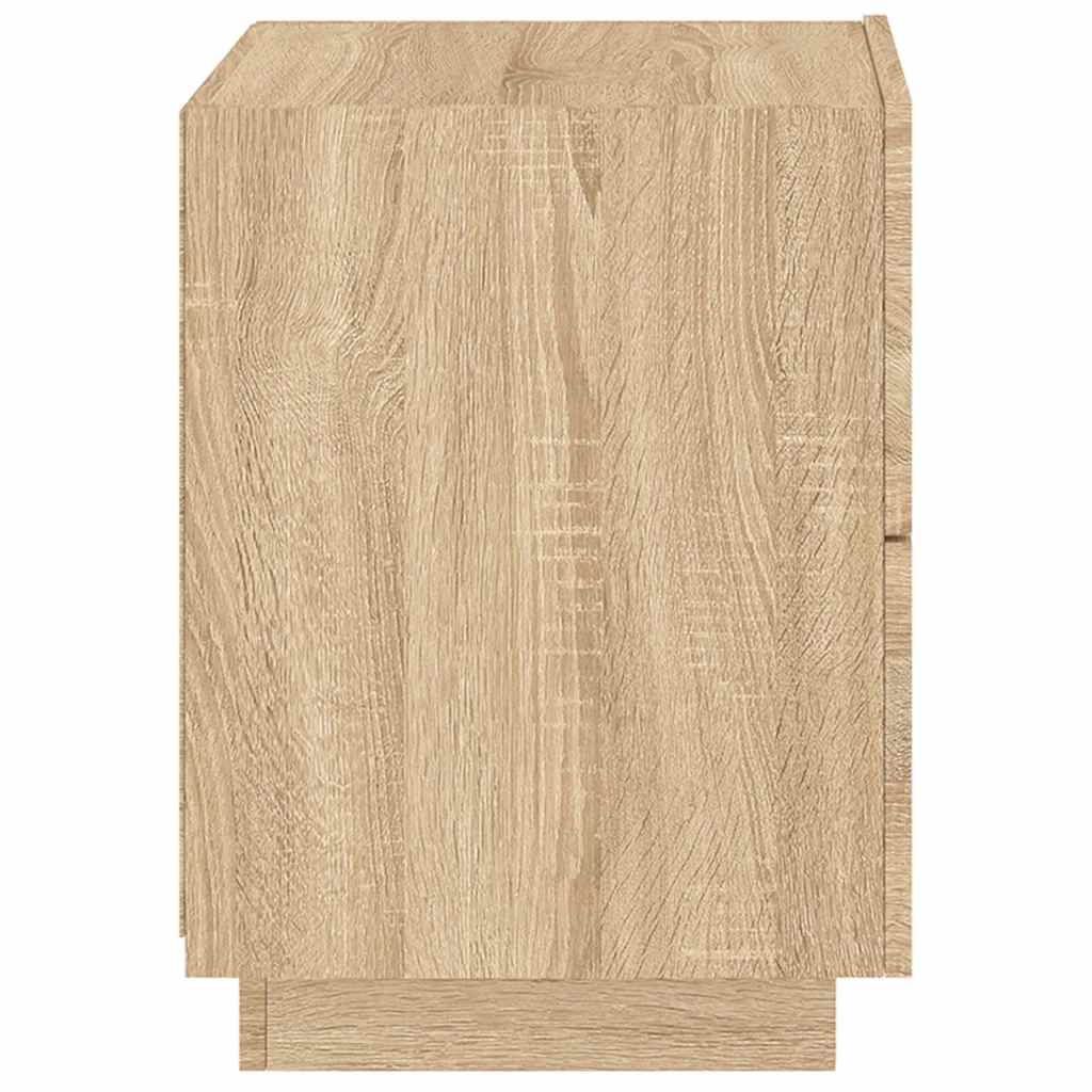 Armoire de chevet avec lumières LED chêne sonoma