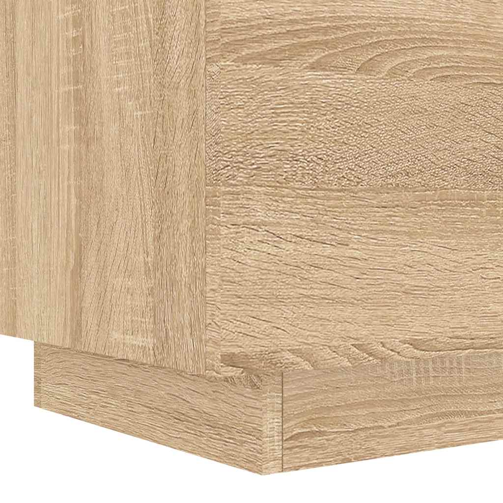 Armoire de chevet avec lumières LED chêne sonoma - XIOS