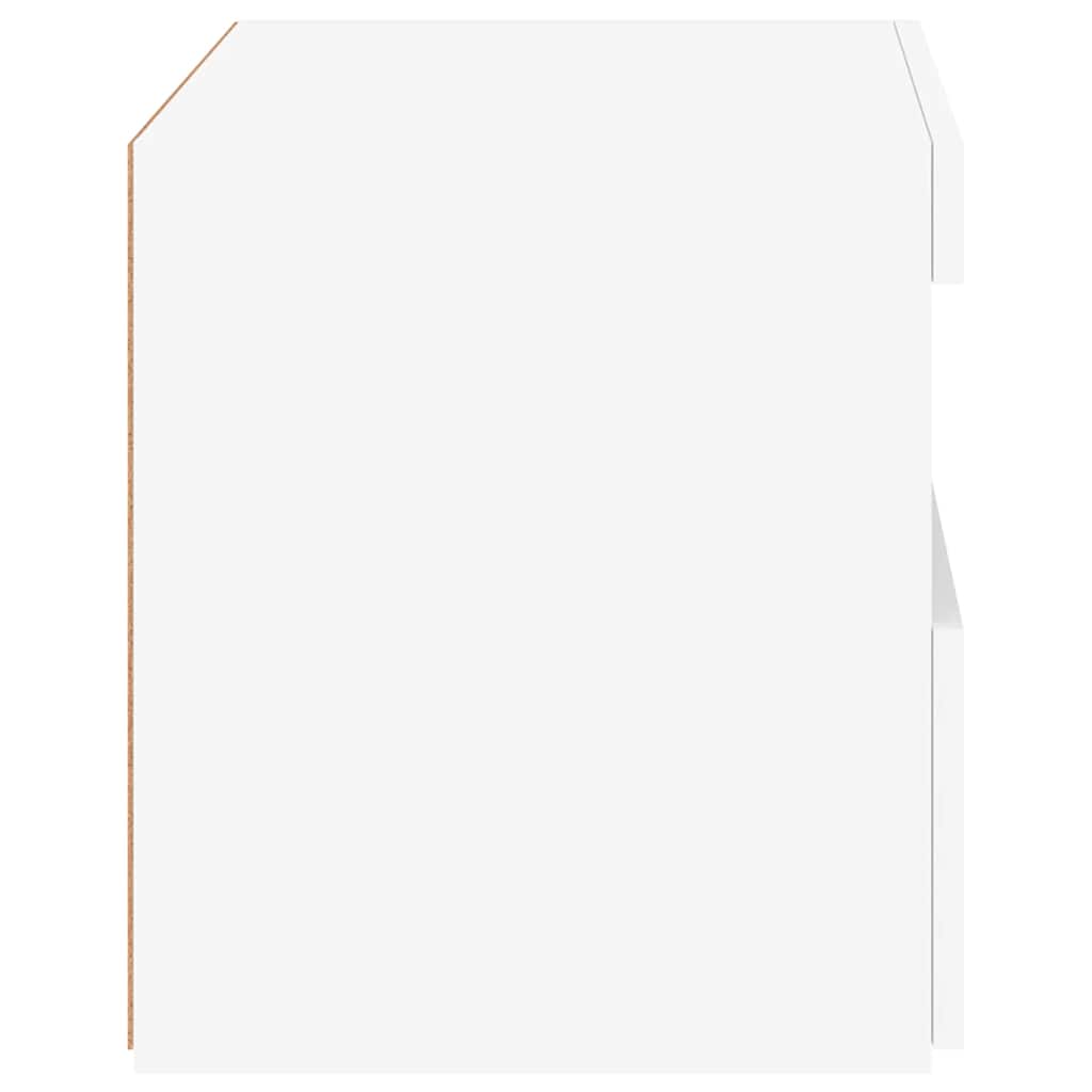 Table de chevet avec lumières LED blanc 50x40x45 cm - XIOS