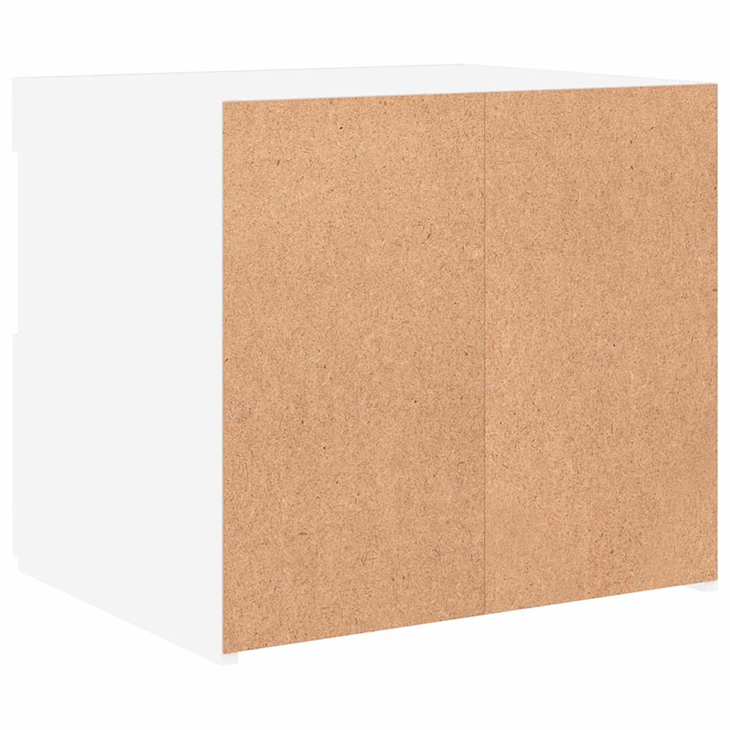 Table de chevet avec lumières LED blanc 50x40x45 cm - XIOS