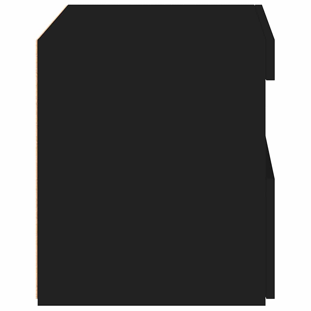 Tables de chevet avec lumières LED 2 pcs noir 50x40x45 cm - XIOS