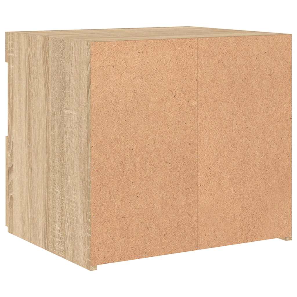 Table de chevet avec lumières LED chêne sonoma 50x40x45 cm - XIOS