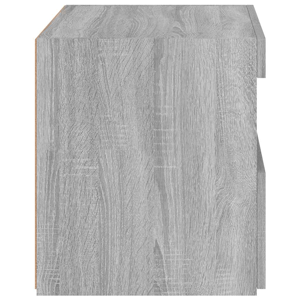 Table de chevet avec lumières LED sonoma gris 50x40x45 cm - XIOS