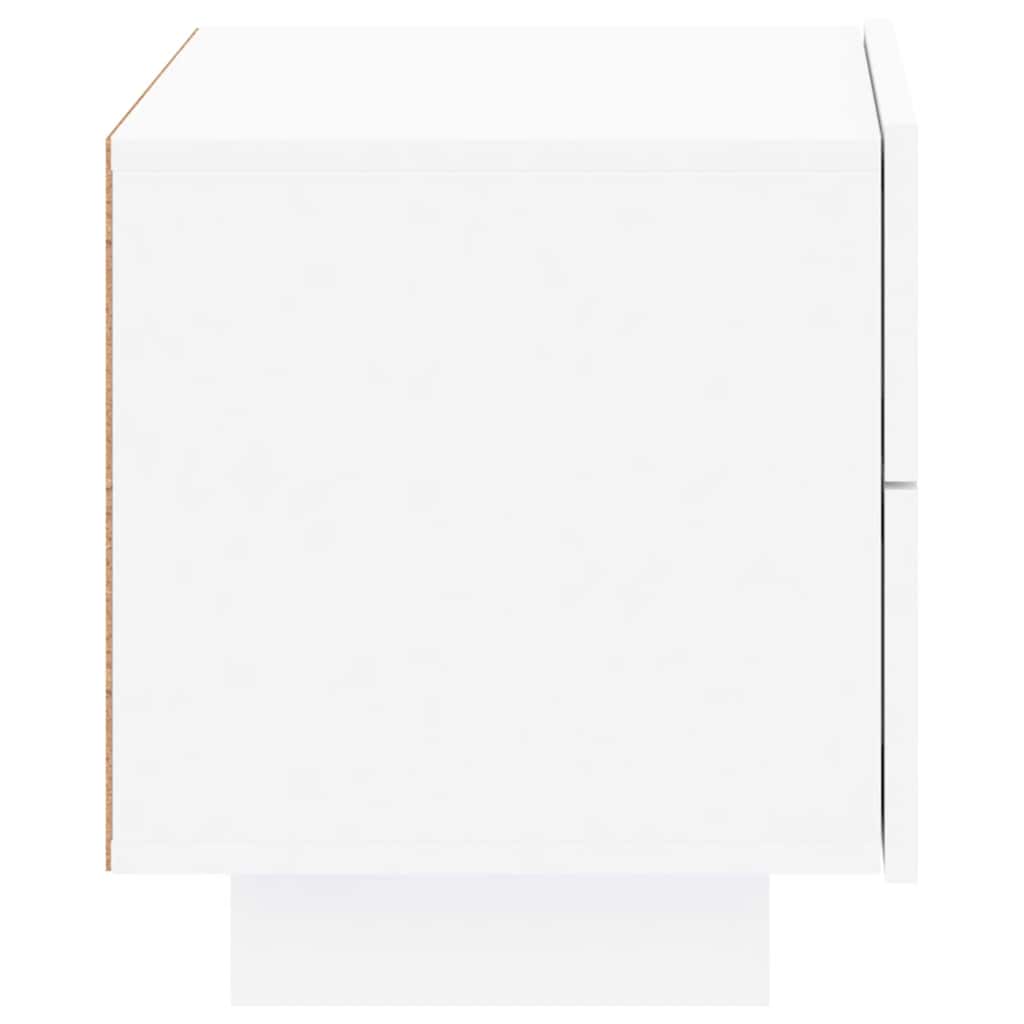 Table de chevet avec lumières LED blanc 70x36x40,5 cm - XIOS
