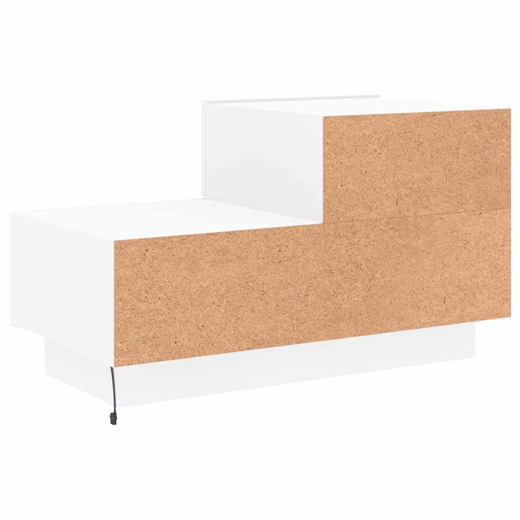 Table de chevet avec lumières LED blanc 70x36x40,5 cm - XIOS
