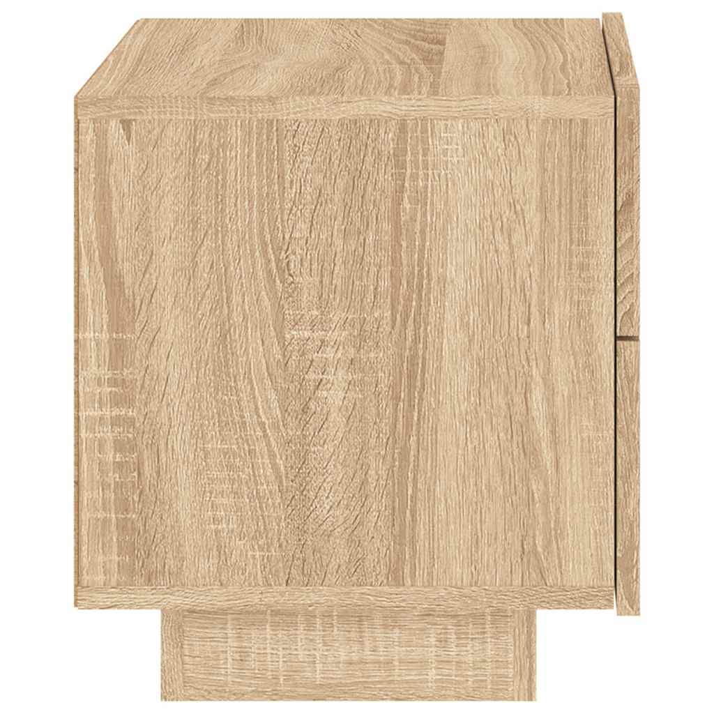 Table de chevet avec lumières LED chêne sonoma 70x36x40,5 cm - XIOS