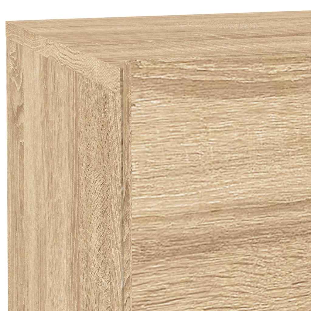 Table de chevet avec lumières LED chêne sonoma 70x36x40,5 cm - XIOS