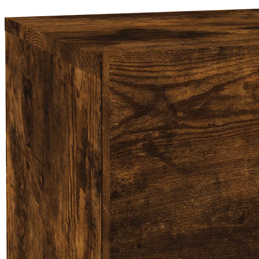 Table de chevet avec lumières LED chêne fumé 70x36x40,5 cm - XIOS