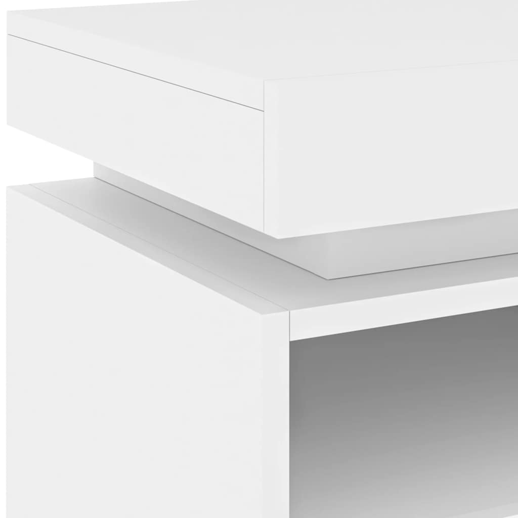Armoires de chevet avec lumières LED 2 pcs blanc 40x39x48,5 cm - XIOS