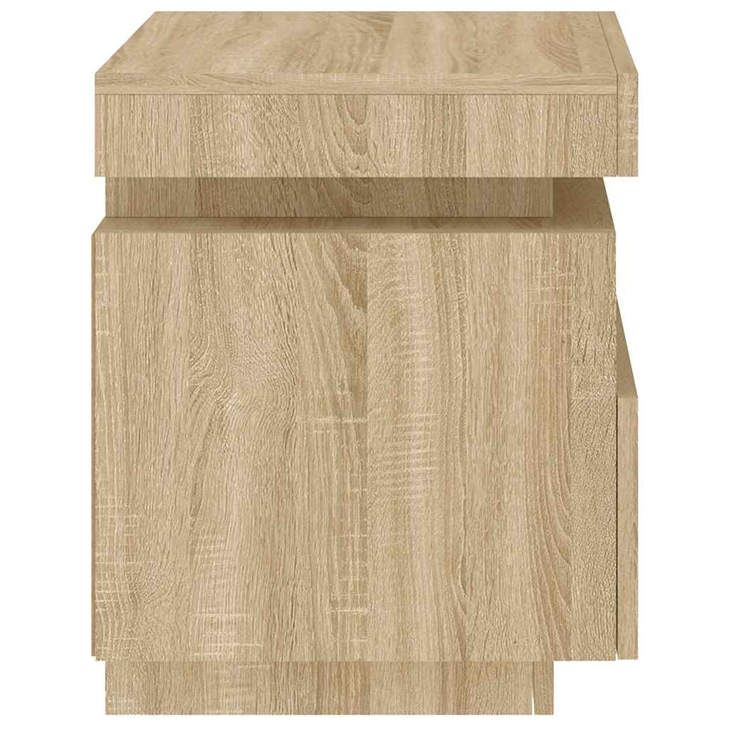 Armoire de chevet avec lumières LED chêne sonoma 40x39x48,5 cm - XIOS