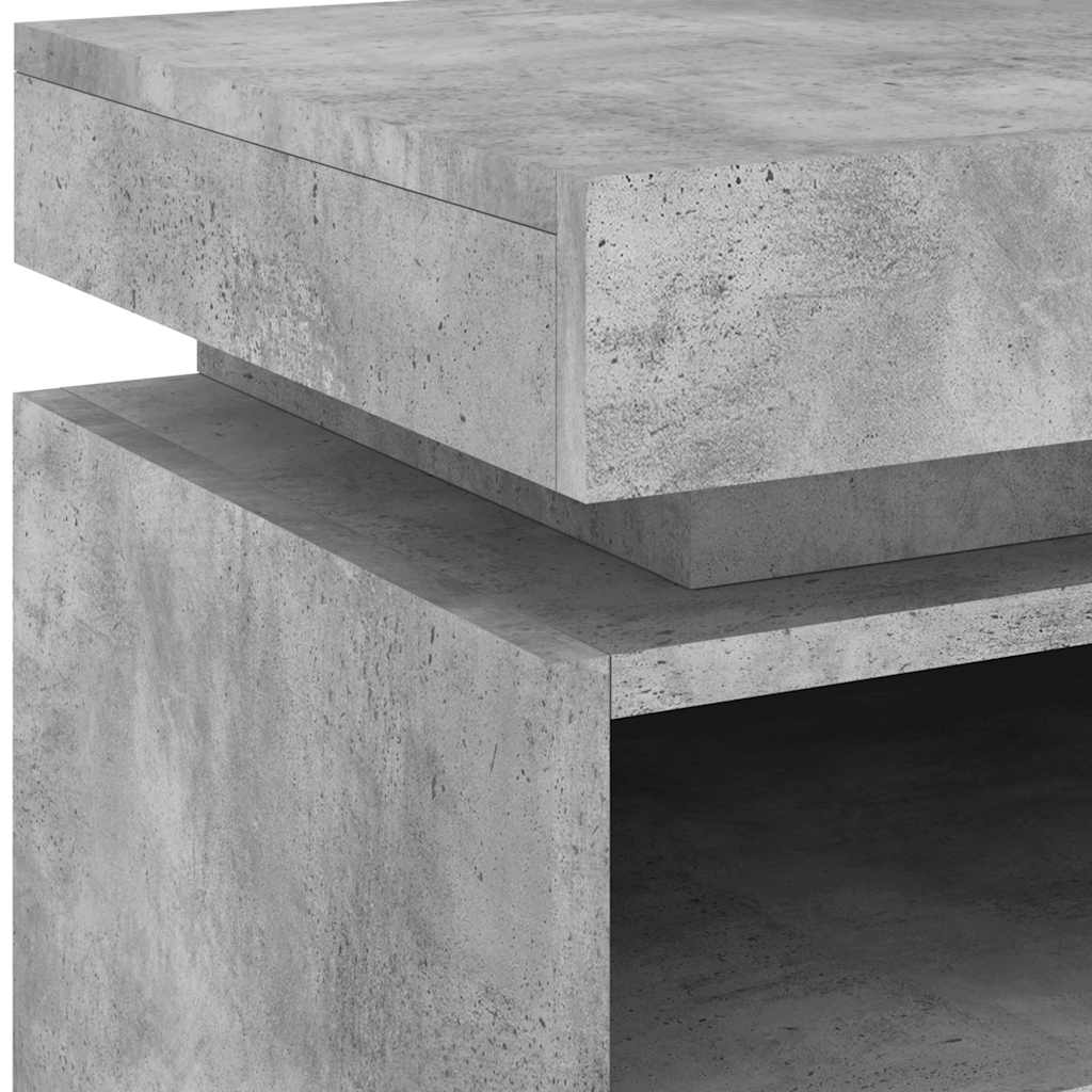 Armoires de chevet avec lumières LED 2 pcs gris béton - XIOS