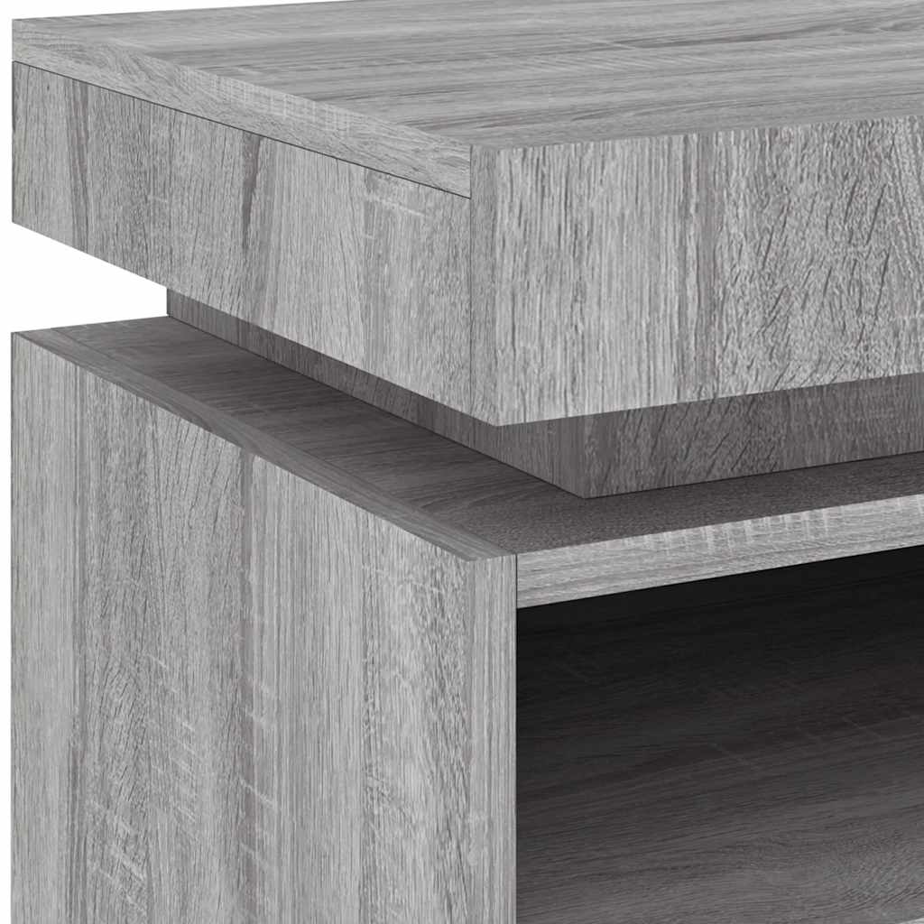 Armoire de chevet avec lumières LED sonoma gris 40x39x48,5 cm - XIOS
