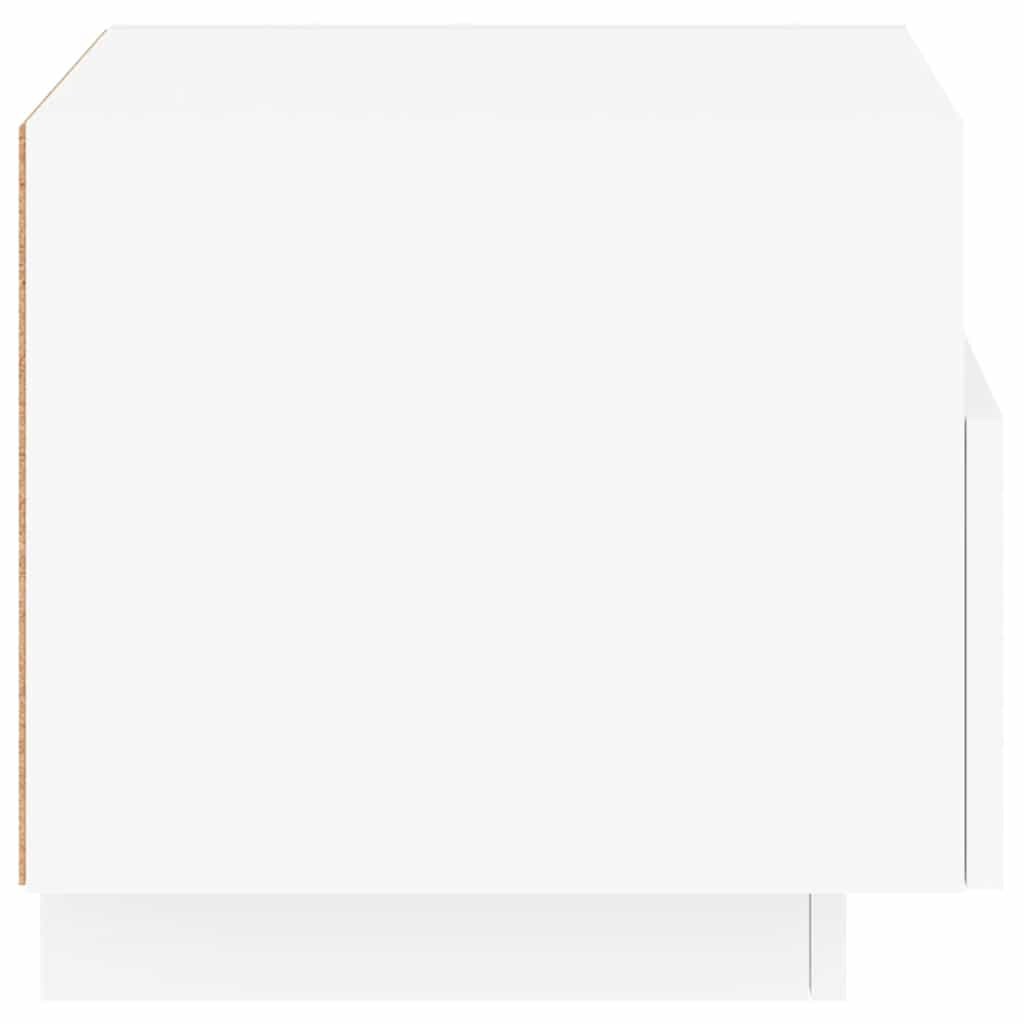 Armoires de chevet avec lumières LED 2 pcs blanc 40x39x37 cm - XIOS
