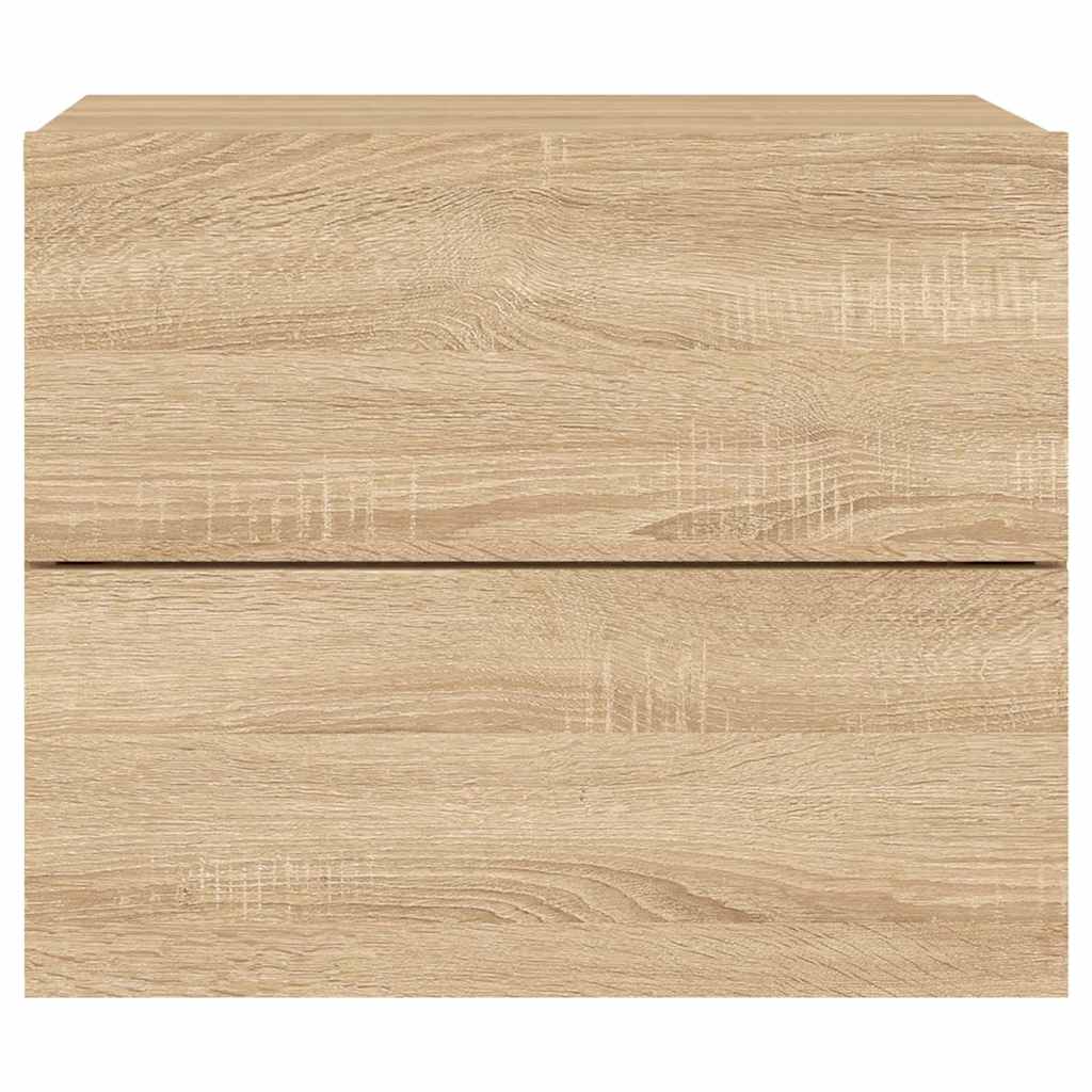 Tables de chevet murales avec lumières LED 2 pcs chêne sonoma - XIOS