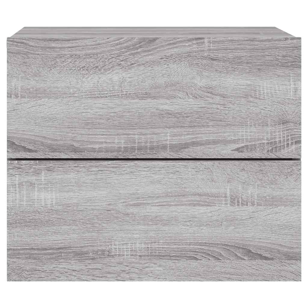 Table de chevet murale avec lumières LED sonoma gris - XIOS