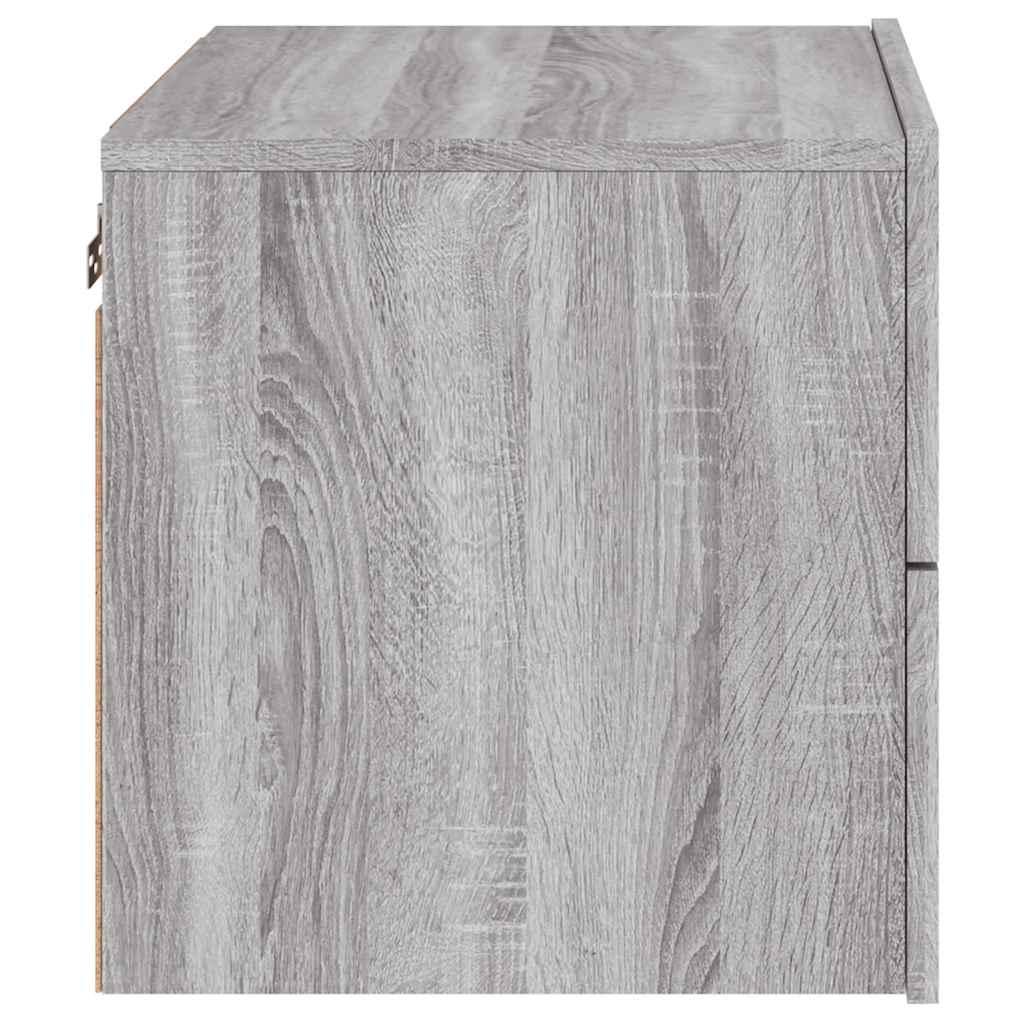Table de chevet murale avec lumières LED sonoma gris - XIOS