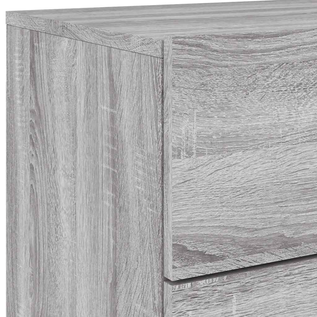 Table de chevet murale avec lumières LED sonoma gris - XIOS