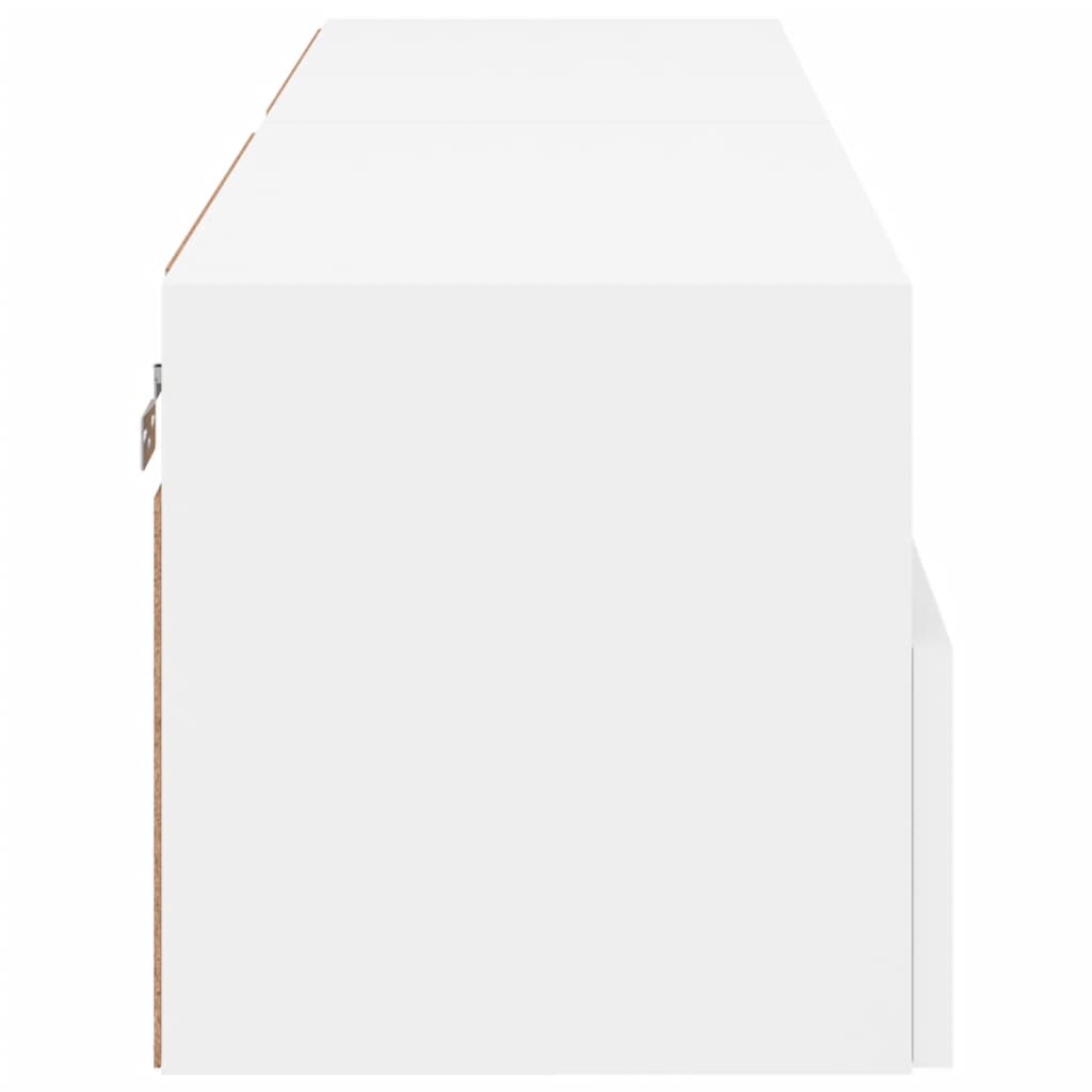 Meubles TV muraux 2 pcs blanc 60x30x30 cm bois d'ingénierie - XIOS