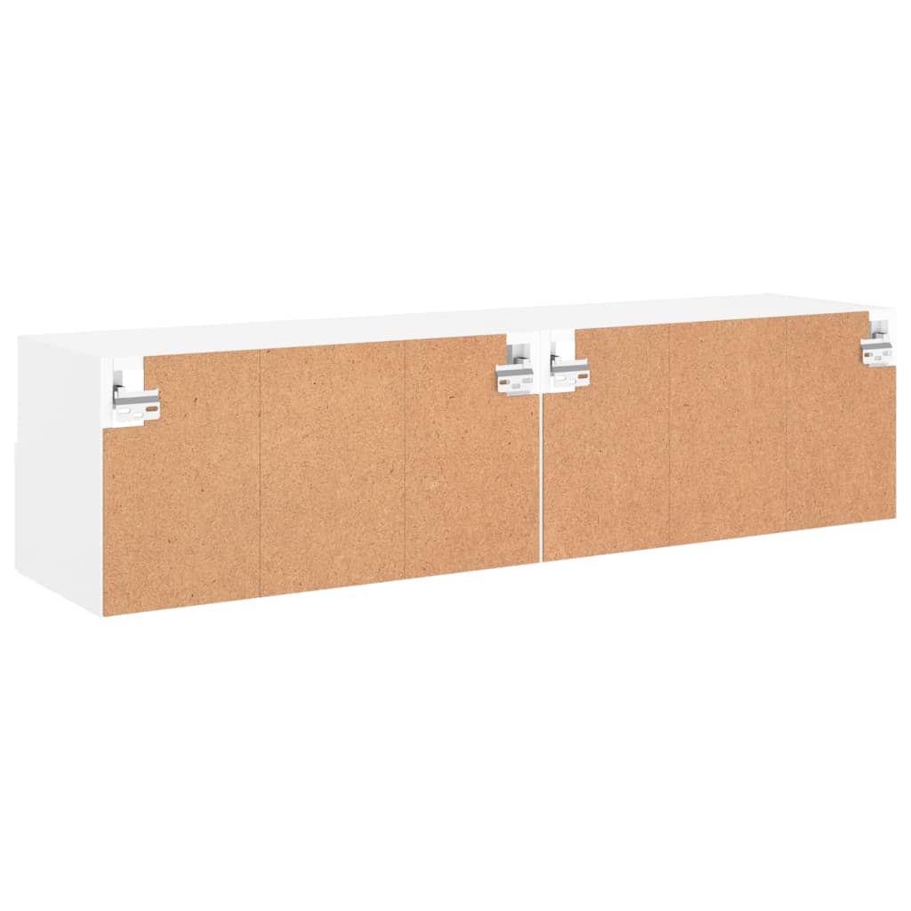 Meubles TV muraux 2 pcs blanc 60x30x30 cm bois d'ingénierie - XIOS